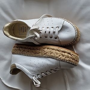 White leather sneaker espadrilles